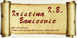 Kristina Banićević vizit kartica